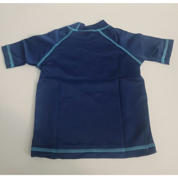 Navy Blue Swim Shirt Short Sleeve Toddler Size 2t - Picture 2 of 5
